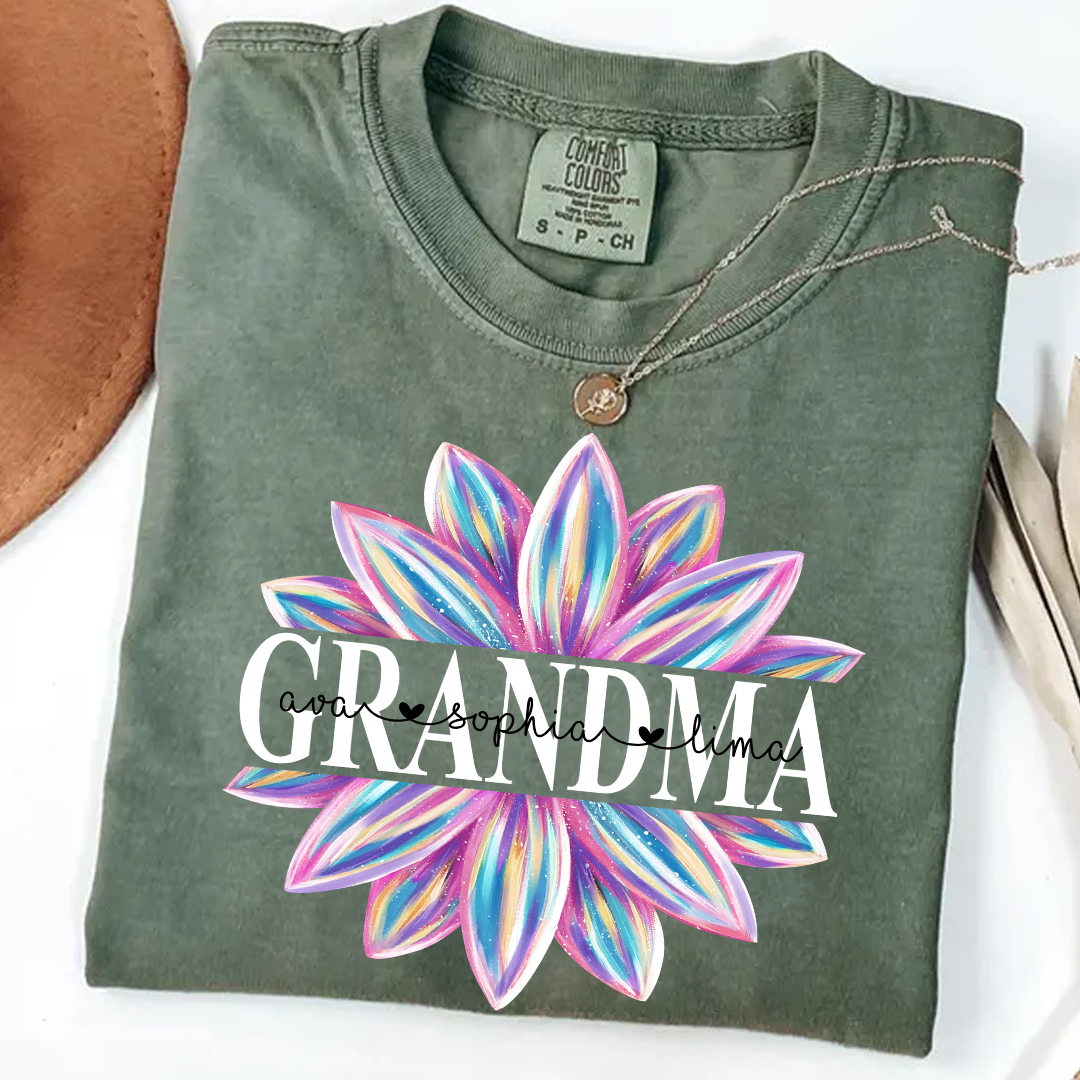 Comfort Colors® Grandma Flower 1 Color Trend Shirt, Gift For Grandma T-Shirt