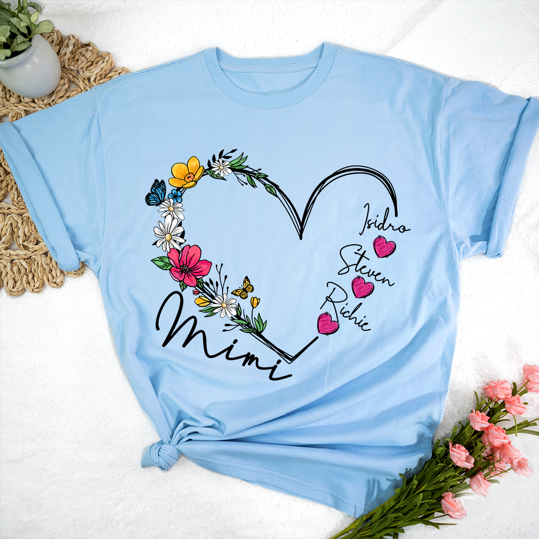 Heart Flowers For Grandma And Kids LTP01