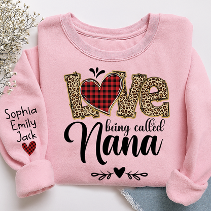 Personalized Love Being Called Mimi Sweatshirt, Gifts for Grandma, Custom Grandma and Grandchild Names