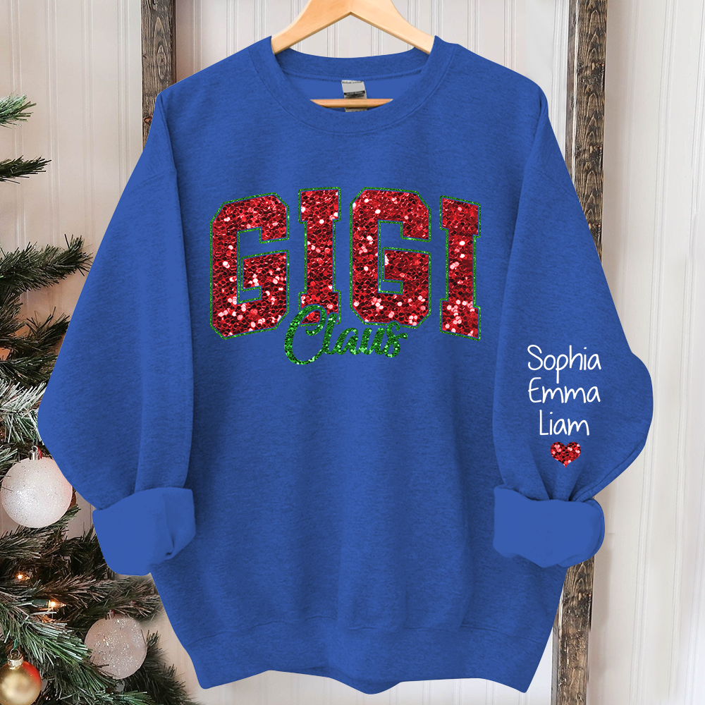 Custom Gigi Claus Christmas And Kids V2 Sweatshirt