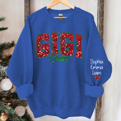 Custom Gigi Claus Christmas And Kids V2 Sweatshirt