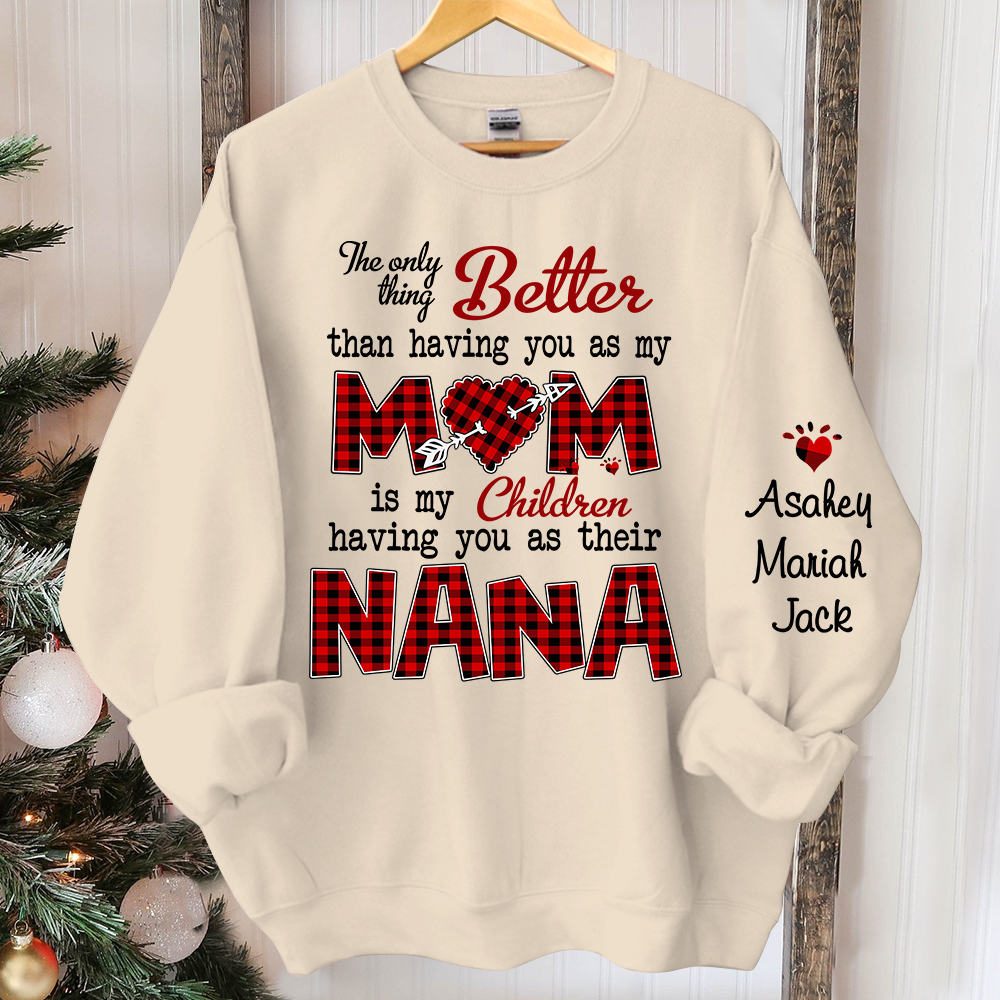 The only thing better than having you as my mom is my children having you as their nana Sweatshirt