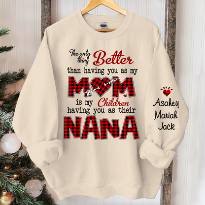 The only thing better than having you as my mom is my children having you as their nana Sweatshirt