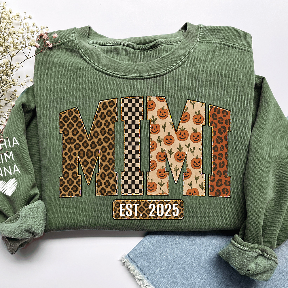 Pumpkin Leopard Mimi Gifts, Custom Gifts for Mimi Est And Kids