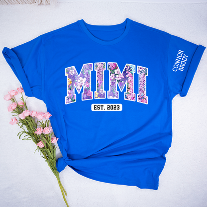 Mimi Floral 3 Shirt, Custom Mimi And Kids, Mother's Day Gift TH