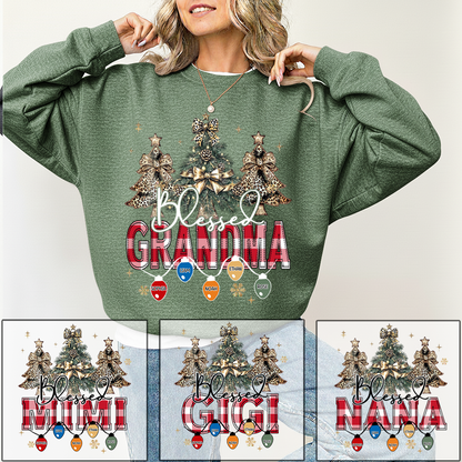 Personalized Blessed Grandma Sweatshirt, Gift for Grandma and Kids