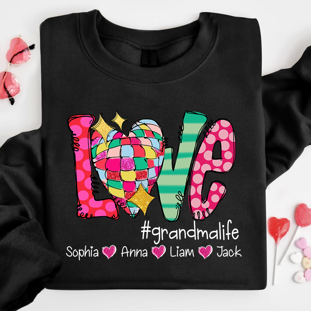 Love Grandma Life And Kids Heart LTP01