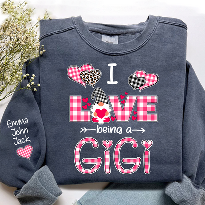 Valentine I Love Being a Gigi, For Gift Grandma And Kids