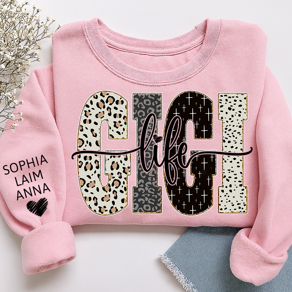 Custom Bible Style Gigi Life Sweatshirt – Personalized Gift for Grandma, Gigi, or Mimi with Grandkids’ Names