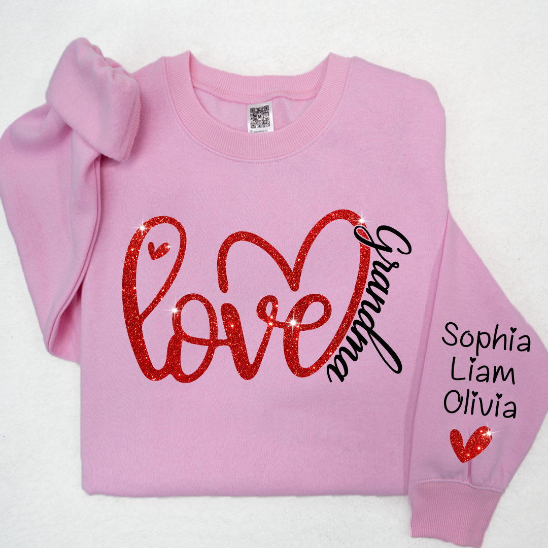 Valentine's Day Heart Love Grandma And Kids LTP01