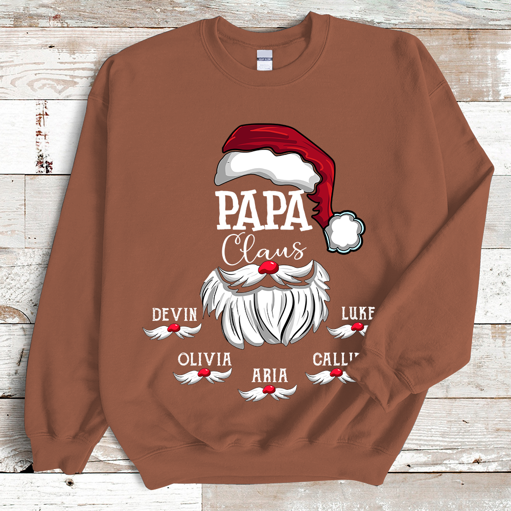 Papa Claus And Grandkids Christmas Sweatshirt
