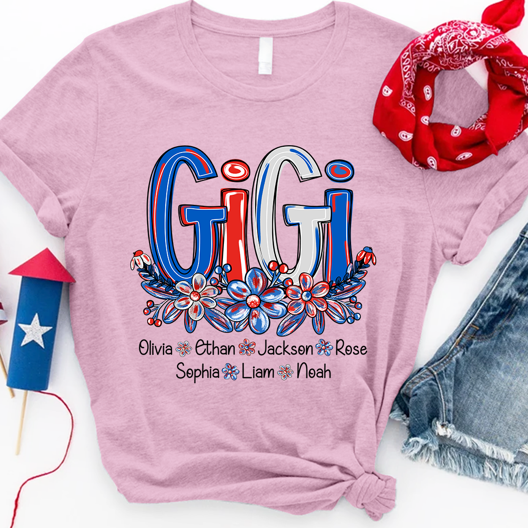 Red White Blue USA 4th July For Grandma And Kids LTP01