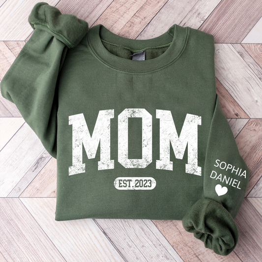 Personalize Mom, Mama, Mum, Mommy And Kids CTH01 Sweatshirt