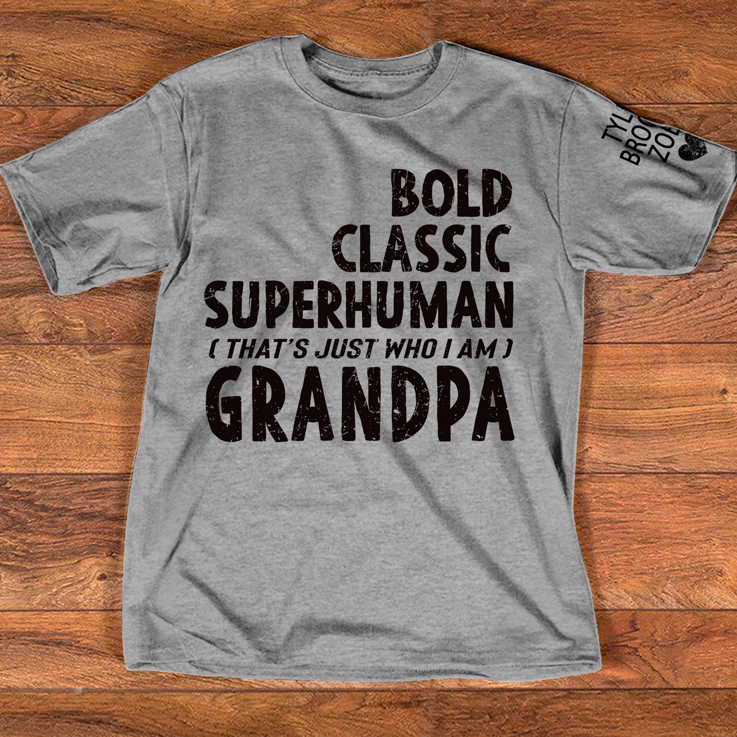 Bold Classic Superhuman Grandpa Shirt, Funny Grandpa T-Shirt Gift for Grandfather