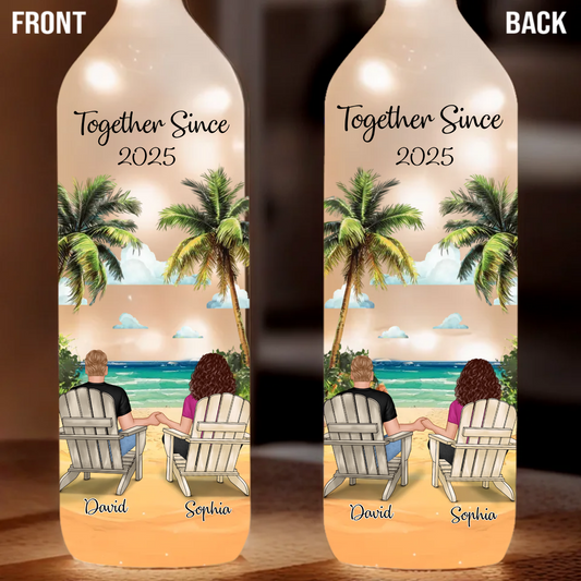 You And Me We Got This Personalized Couple Bottle Lamp, Custom Romantic Light for Husband and Wife, Anniversary Keepsake Bottle Lamp
