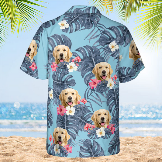Custom Hawaiian Shirt Dog & Cat Personalized Custom Unisex Hawaiian Shirt - Upload Image, Dog Face, Cat Face - Summer Vacation Gift