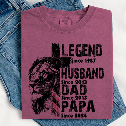 Comfort Colors® Customizable Legend, Husband, Dad, Papa T-Shirt - Perfect Father's Day Gift