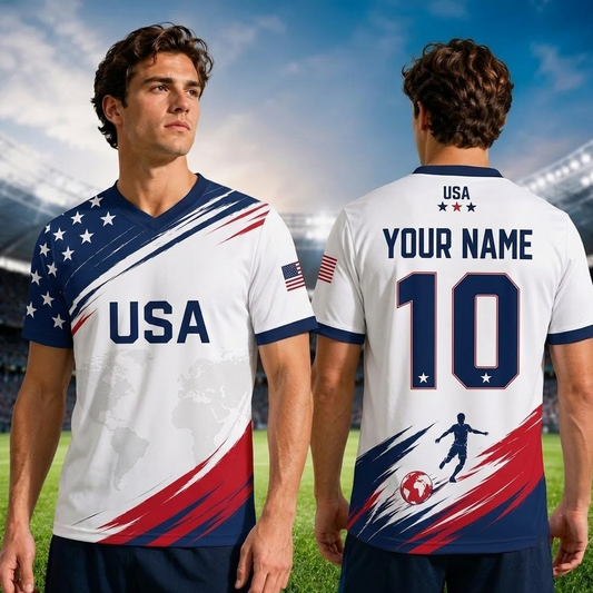 Custom National Soccer Jersey 2026 for Men Women Kids, Personalized Flag Design Name Number Gift for Fans Jerseys V2