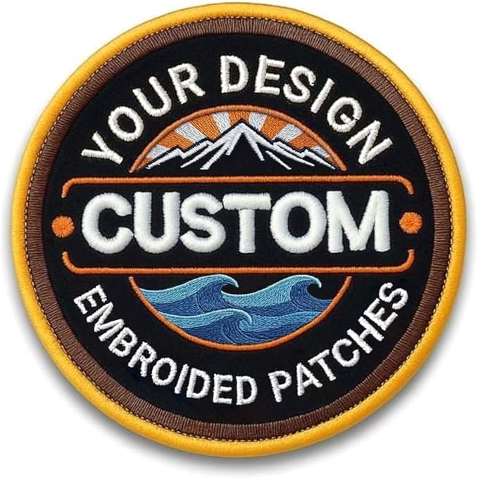 Personalized Custom Embroidered Patches – Logo, Name, or Photo Patch, Iron-On or Sew-On Hook & Loop, Custom Shape