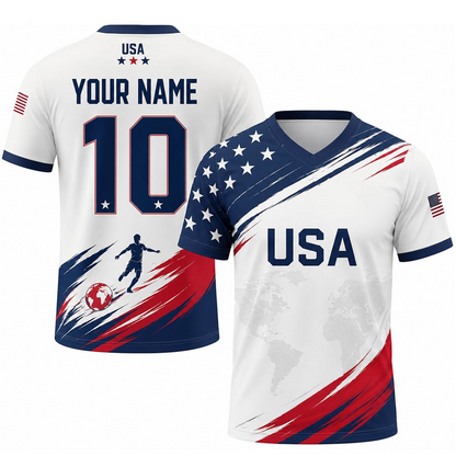 Custom National Soccer Jersey 2026 for Men Women Kids, Personalized Flag Design Name Number Gift for Fans Jerseys V2