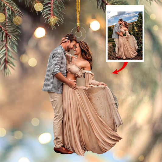 Personalized Couple Photo Ornament 2025, Custom Acrylic Wedding Or Anniversary Decoration, Unique Christmas Tree Keepsake Gift For Couples And Newlyweds
