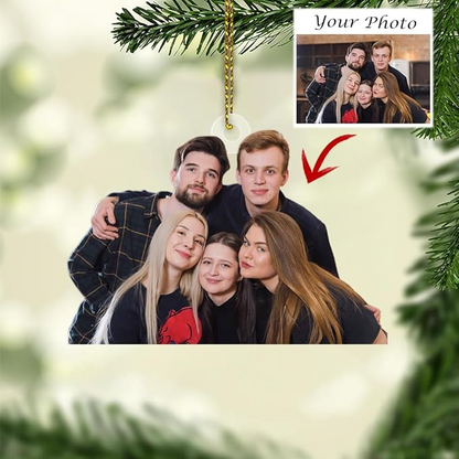 Personalized Photo Christmas Ornament 2025, Custom 2D Acrylic Decoration For Xmas Tree, Unique Hanging Gift For Family Friends And Loved Ones