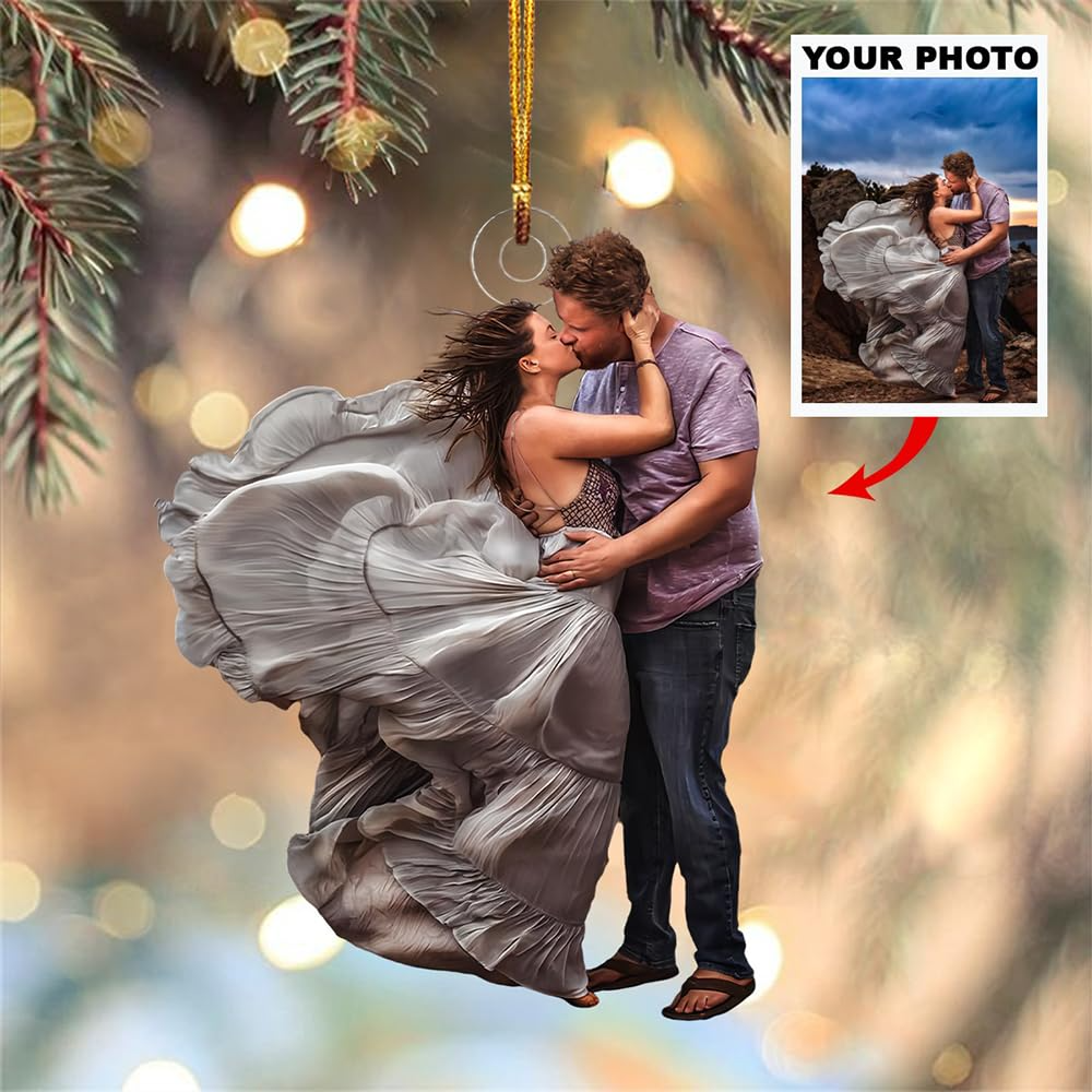 Personalized Couple Photo Ornament 2025, Custom Acrylic Wedding Or Anniversary Decoration, Unique Christmas Tree Keepsake Gift For Couples And Newlyweds