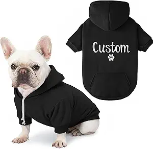 Personalized Name Dog Hoodie, Embroidered Hoodies Pets Name, Customized Pet Clothes Warm Winter Outfit for Dogs, Bright Puppy Sweatshirt,Gift for Dog Lovers