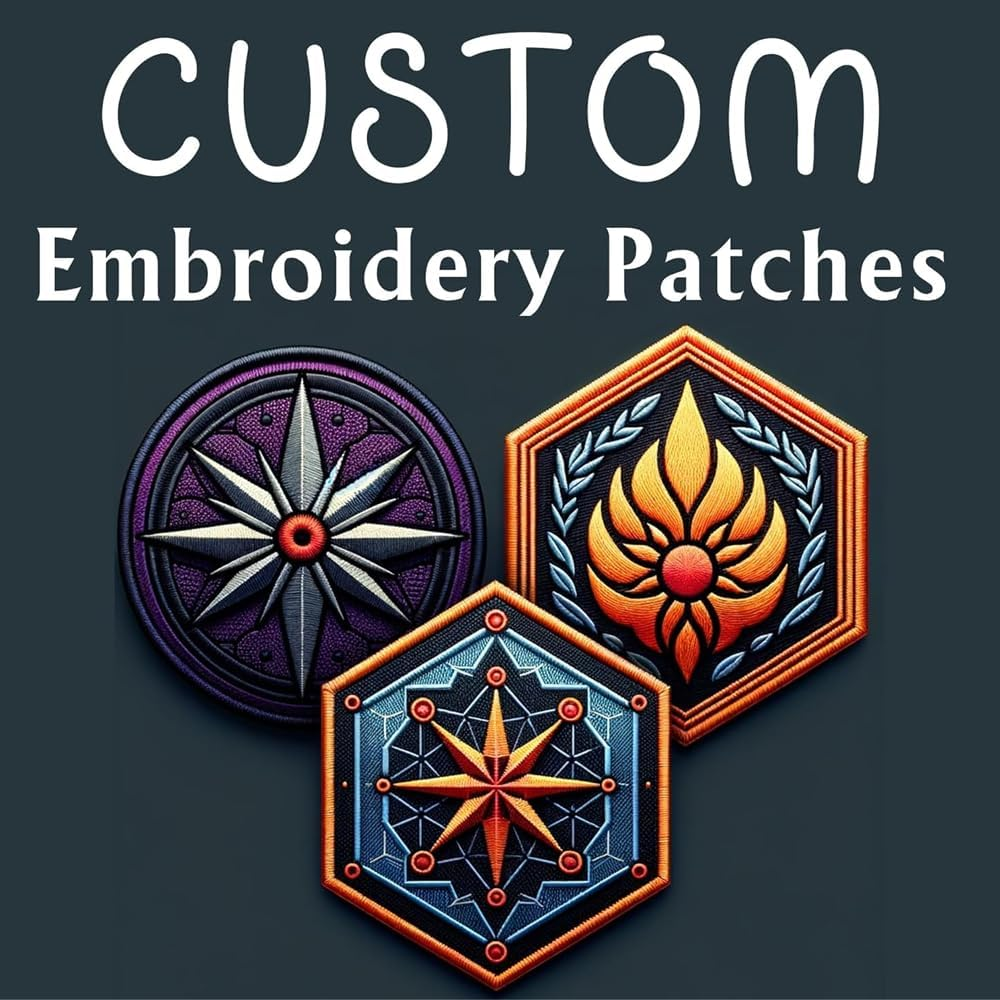 Luxury Embroidered Custom Logo or Image Patches, Company Logo Patch, Add Your Design Iron-On or Sew-On Hook & Loop Patches