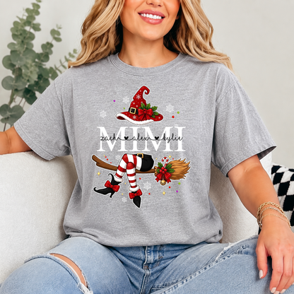Custom Grandma Halloween Shirt, Personalized Mimi Witch T-Shirt, Perfect Gift for Nana
