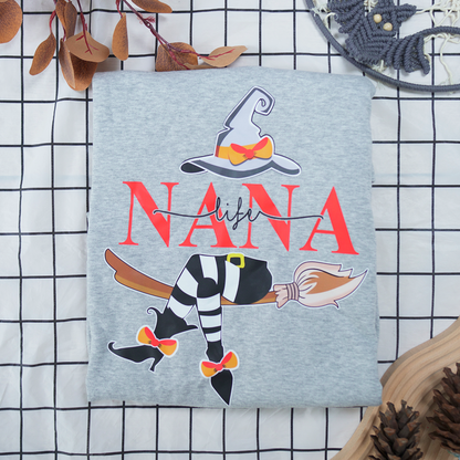 Personalized Nana Witch And Grandkids 2025 Sweatshirt Mix Sweatshirt Mix