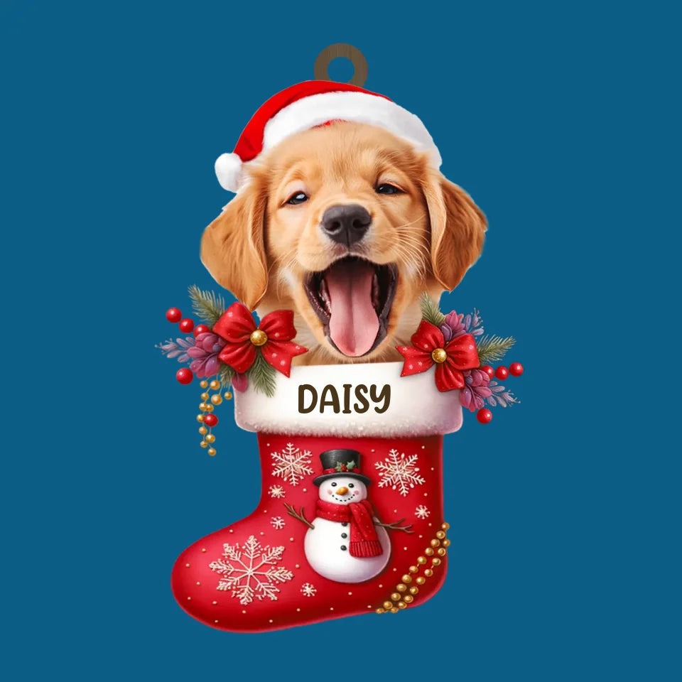 Custom Photo Happy Howlidays With All Our Love, Dog & Cat Personalized Custom Ornament, Acrylic, Wood Custom Shaped, Christmas Gift For Pet Owners, Pet Lovers