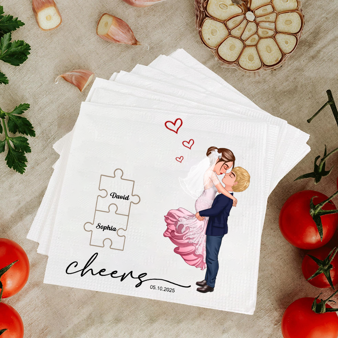 Personalized Wedding Napkins  Custom Napkins Wedding Reception Napkins  Napkinds
