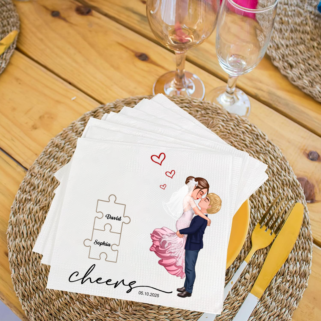 Personalized Wedding Napkins  Custom Napkins Wedding Reception Napkins  Napkinds