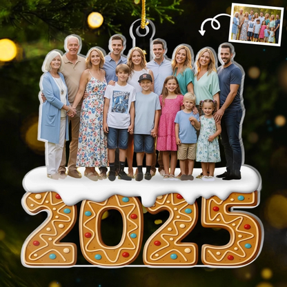 Photo Custom Acrylic Ornament – Personalized Christmas & Birthday Gift for Mom, Dad, Brother, Sister, Kids – Wrapped in Love Keepsake