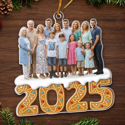 Photo Custom Acrylic Ornament – Personalized Christmas & Birthday Gift for Mom, Dad, Brother, Sister, Kids – Wrapped in Love Keepsake