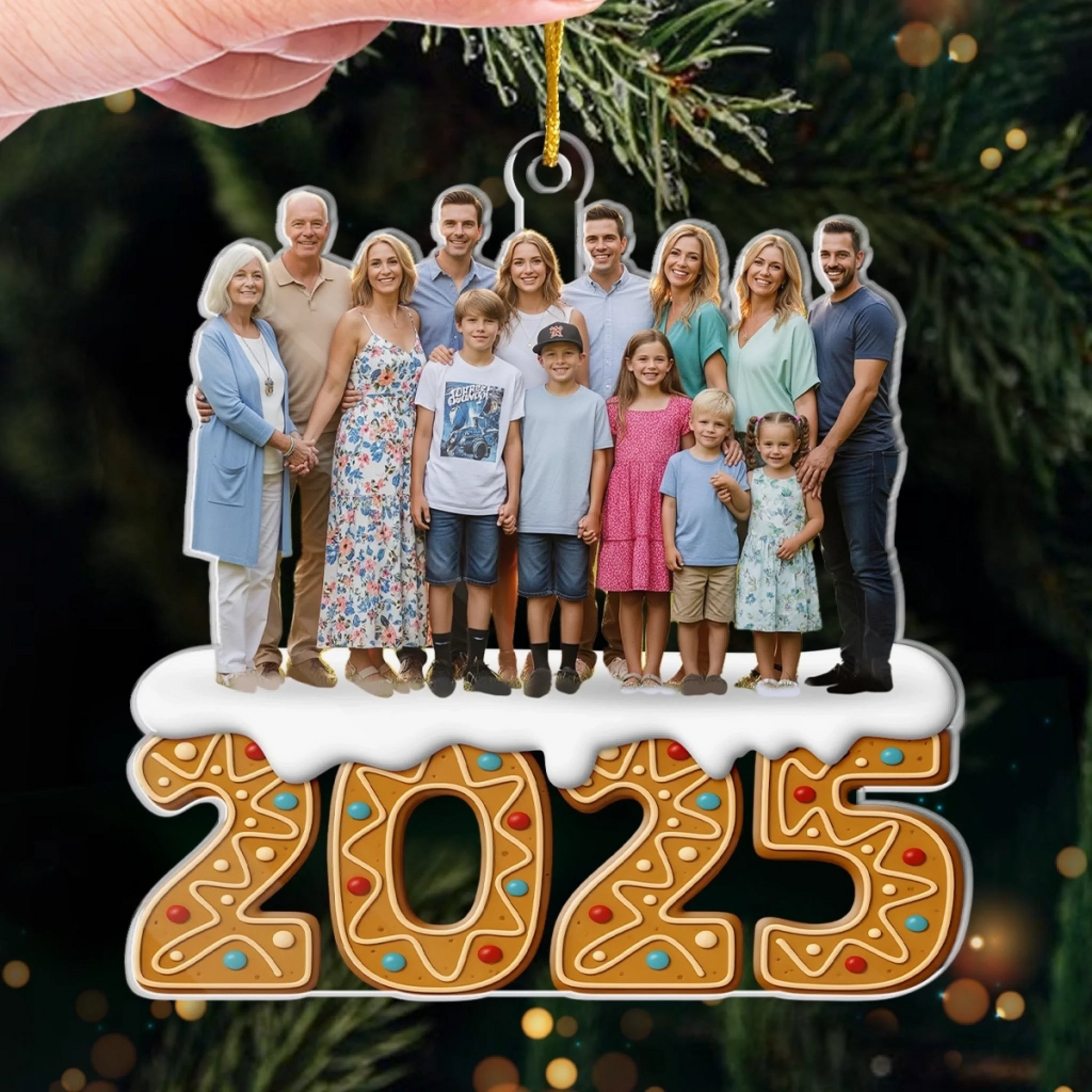 Photo Custom Acrylic Ornament – Personalized Christmas & Birthday Gift for Mom, Dad, Brother, Sister, Kids – Wrapped in Love Keepsake