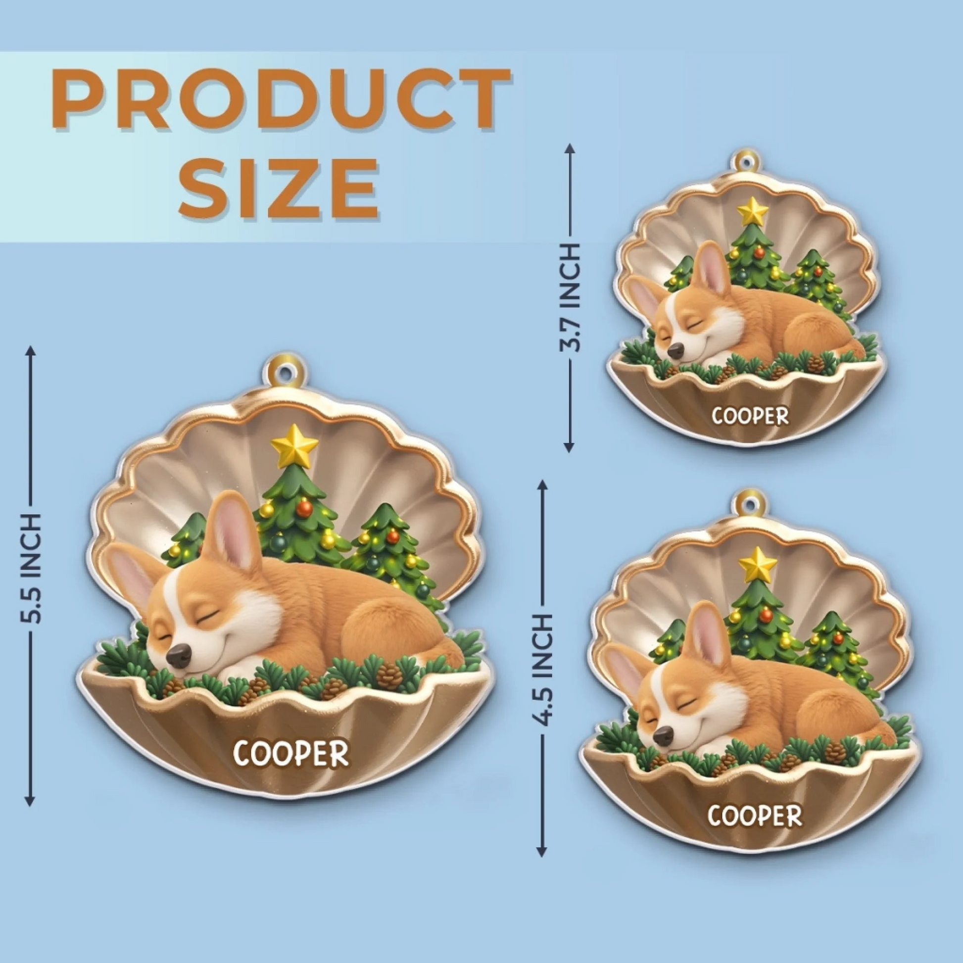 Personalized Pet Christmas Ornament – Custom Dog Keepsake, Paws in Heaven Design, Memorial Gift for Loss Ornament Ornament Test