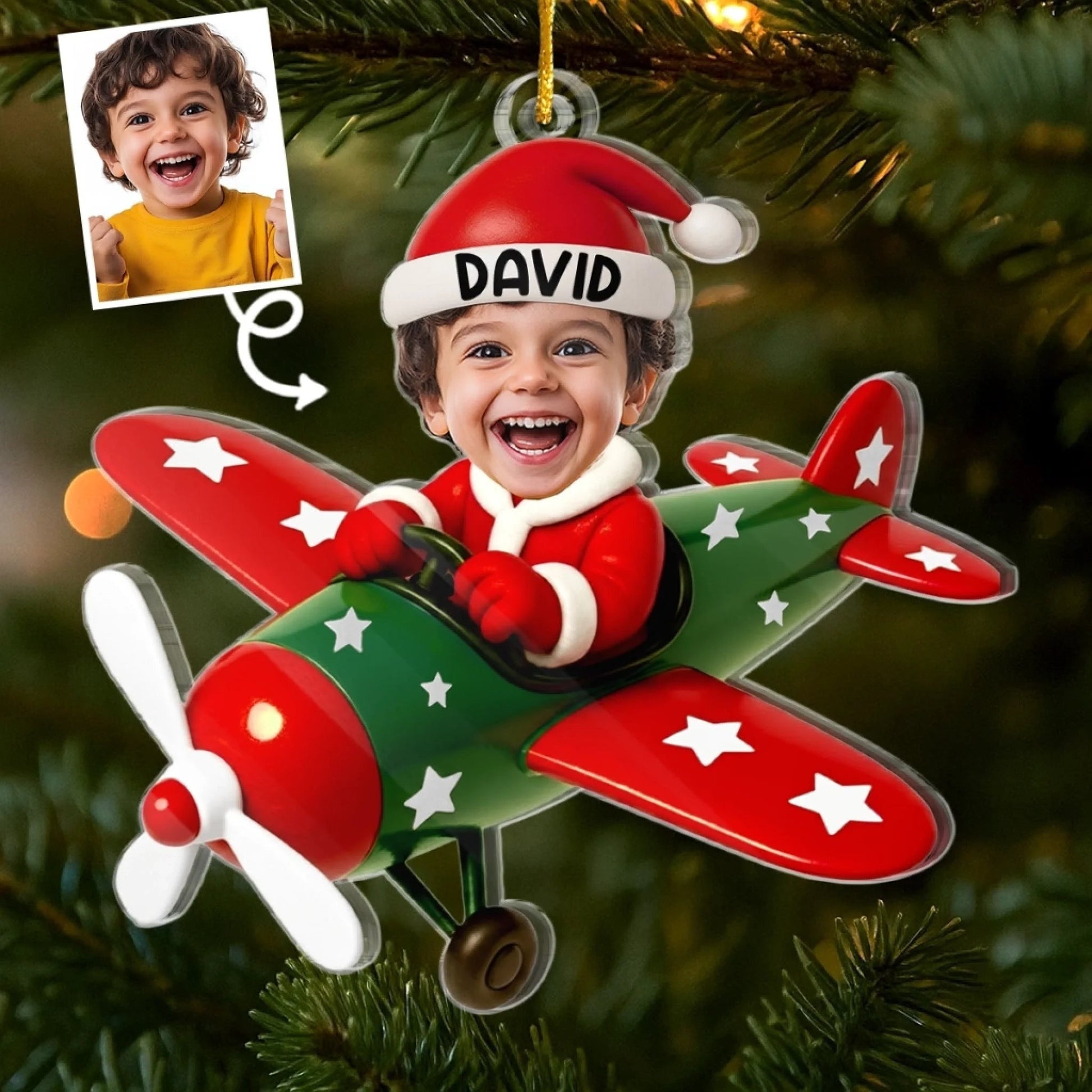 Custom Photo Acrylic Ornament - Personalized Christmas Birthday Gifts For Kids - Little Joy Big Love