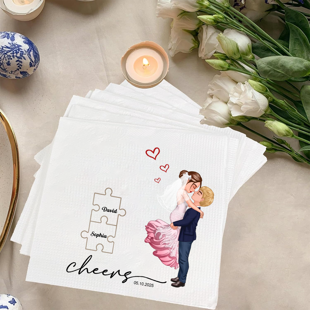 Personalized Wedding Napkins  Custom Napkins Wedding Reception Napkins  Napkinds