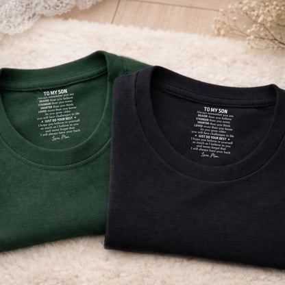 Custom Inside Neck Print T-Shirt - Personalized Birthday Gifts For Son, Daughter - Just Do Your Best
