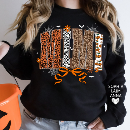 Personalized Coquette Halloween Mimi, Gift for Grandma with Leopard And Custom Name