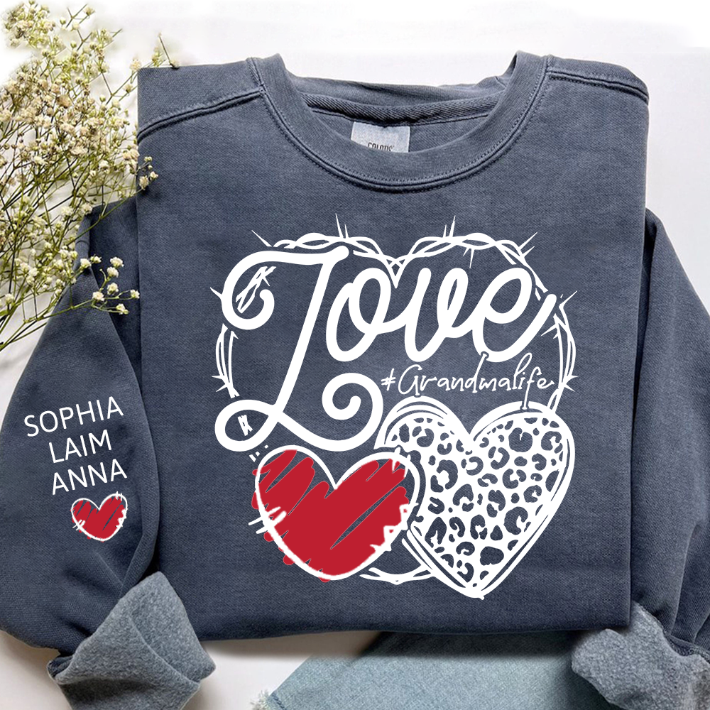 Love Grandmalife Sweatshirt, Cozy Family Love Crewneck for Grandma