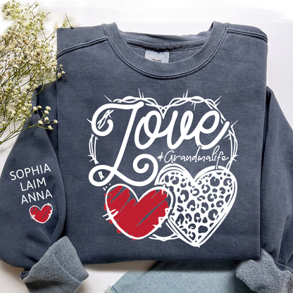 Love Grandmalife Sweatshirt, Cozy Family Love Crewneck for Grandma