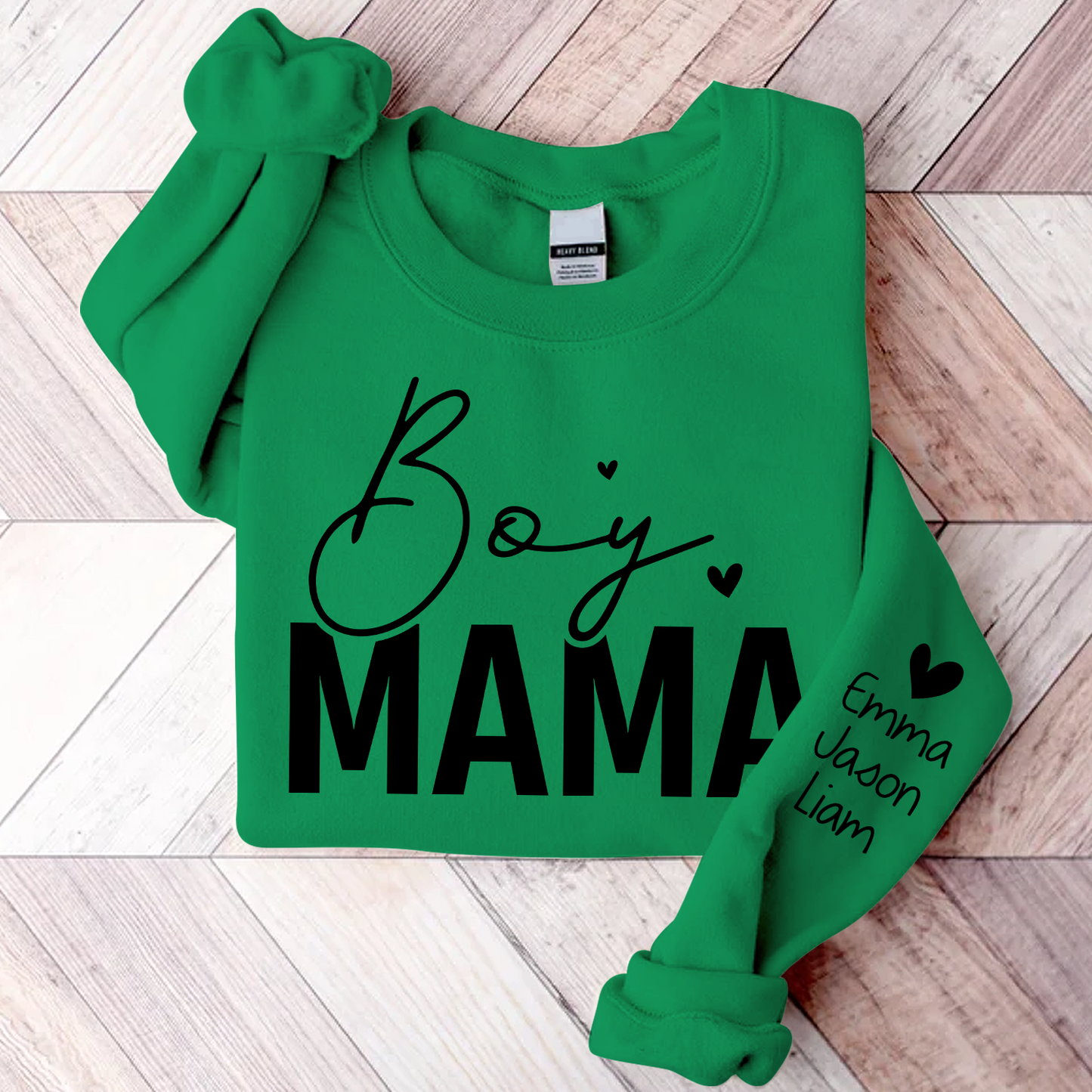 Personalized Boy Mama With Kids, Gift For Mom TH Sweatshirt, Mother's Day Shirt For Mom Mama Mommy