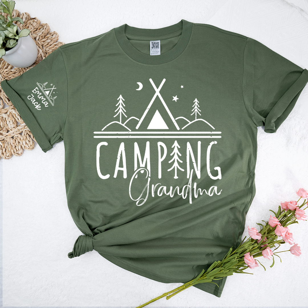 Camping Grandma Shirt Personalized Outdoor Tee for Grandmother Adventure Lovers
