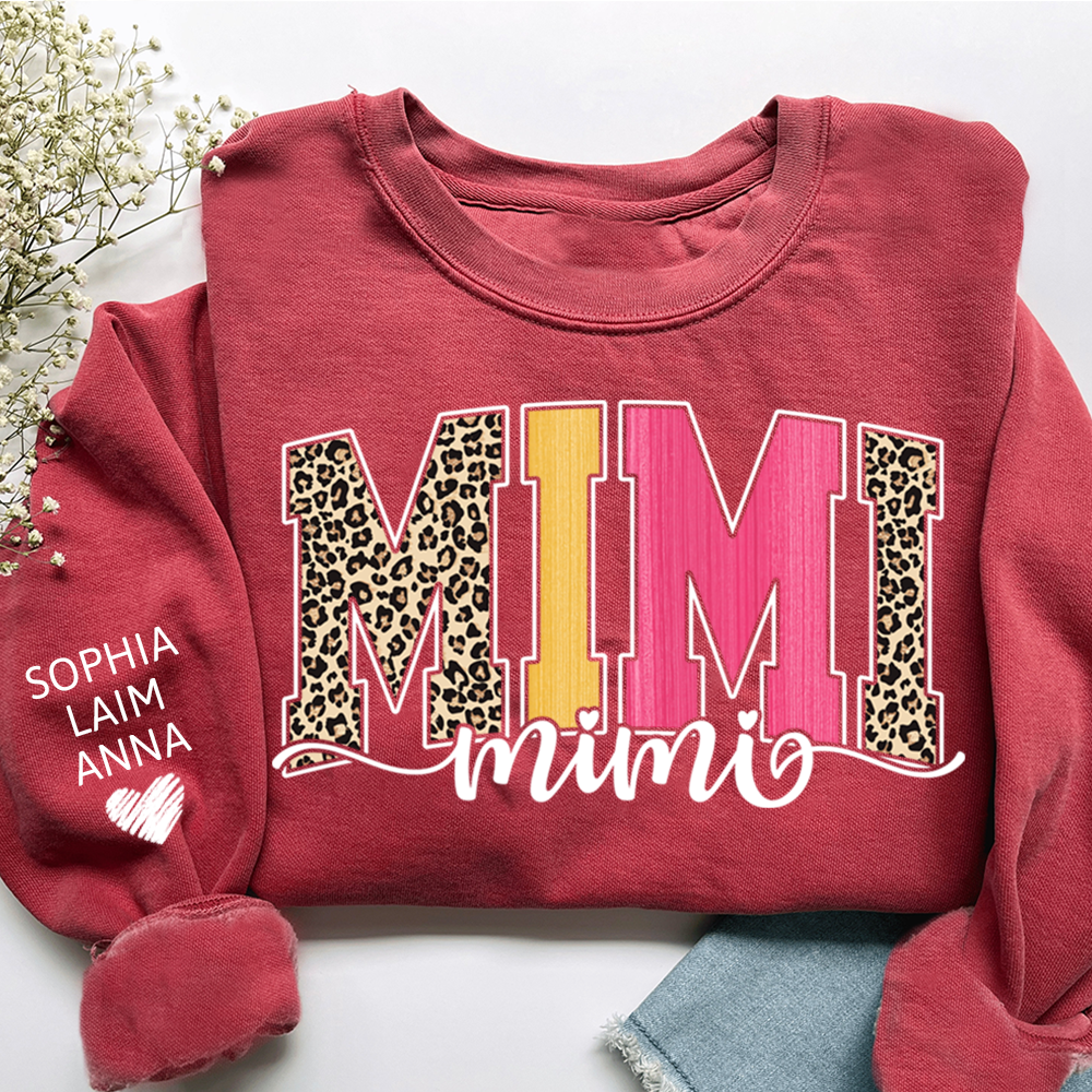 Playful Leopard Style, Custom Mimi Gifts for Grandma and Kids