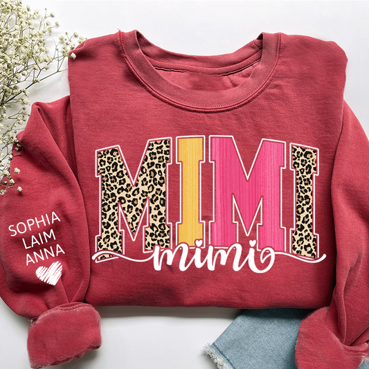 Playful Leopard Style, Custom Mimi Gifts for Grandma and Kids