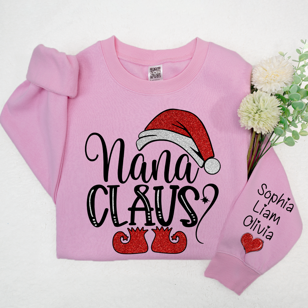 Sparkling Christmas Custom Nana Claus And Kids LTP01