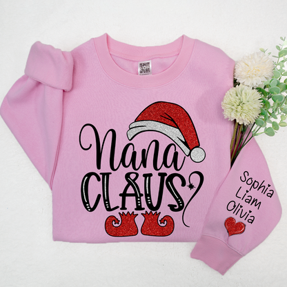 Sparkling Christmas Custom Nana Claus And Kids LTP01